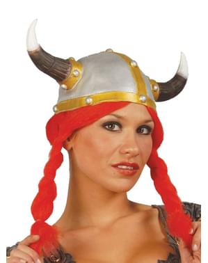 Casque de gaulois avec des tresses