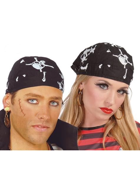 Bencailor Bandana pirata de Halloween, pañuelo de pirata, pañuelos, bandana  para la cabeza, medieval, renacentista, pirata, bufanda para la cabeza, 3