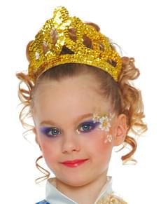 Diadème à paillettes d'or