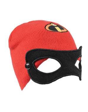 Çocuklar için göz maskesi olan Incredibles bere şapka