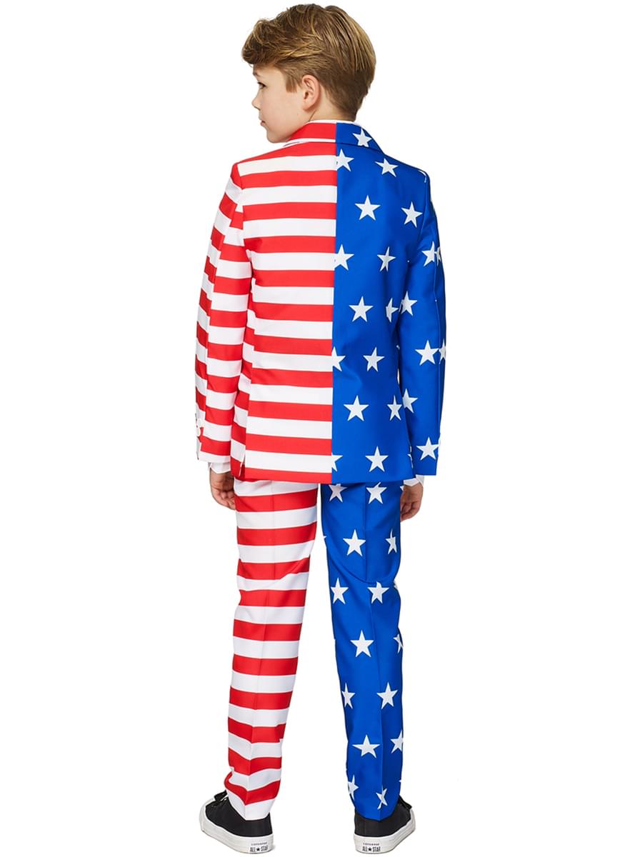 Kostym USA flagga Suitmeister barn