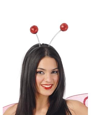 Diadema de bolas de escarcha roja