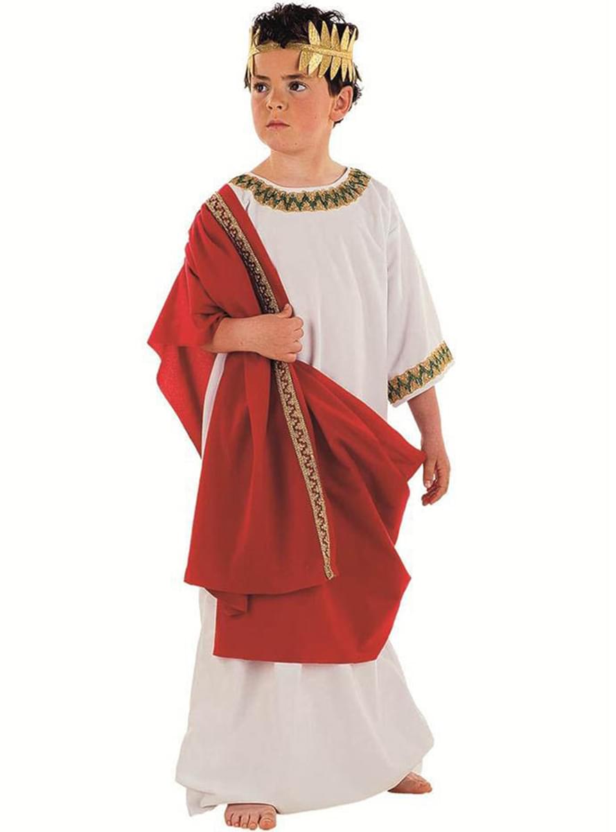 Costume Greco Bambino Toga Con Accessori - Dio Greco Romano Per Carnevale E Feste - Foto 9
