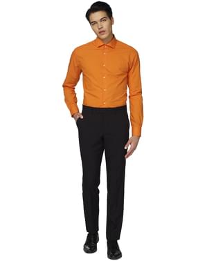 男性のためのオレンジ色のOpposuitシャツ