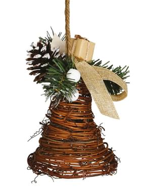 Juleklokke med Grankogle Træ Dekoration