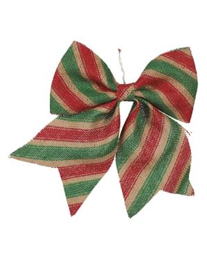 Laço natalício vermelho e verde para a árvore de Natal