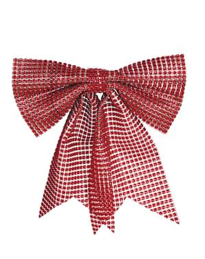 Fiocco natalizio rosso brillante per albero