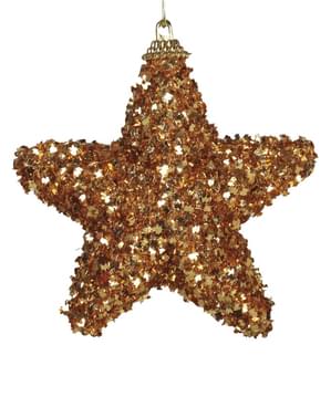 3 Στολίδια Χριστουγεννιάτικου Δέντρου Χρυσά Αστέρια