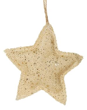 Gold Star Christmas Tree Ornament