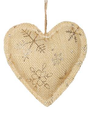 Weihnachtsherz gold zur Weihnachtsbaumdeko