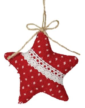 Estrela natalícia vermelha para a árvore de Natal