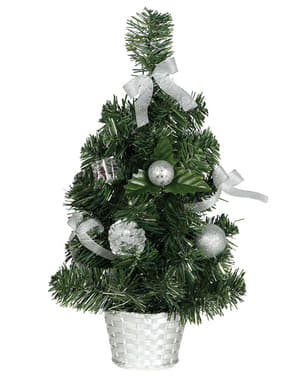 Srebrno mini božično drevo