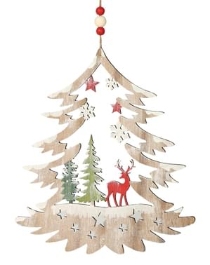 Pohon Natal Mini dengan Rusa