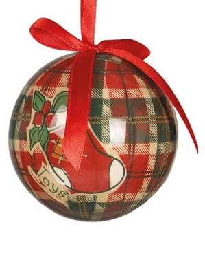 6 kpl setti joulukuusenkoristeita joulu-kuvioinnilla