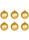 6 Embossed Gold Baubles