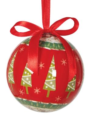 Weihnachtskugel Set mit Verzierung 6-teilig