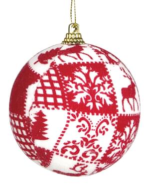 Red Print Bauble