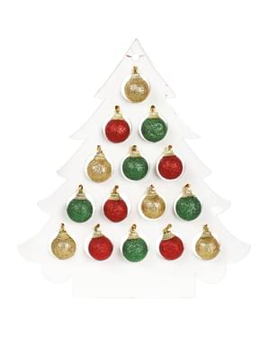 Julgranskulor med glitter