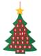 Calendario avvento di albero di Natale
