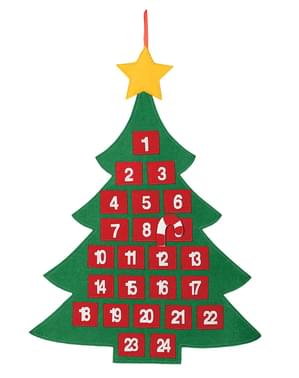 Calendario de adviento de árbol navideño