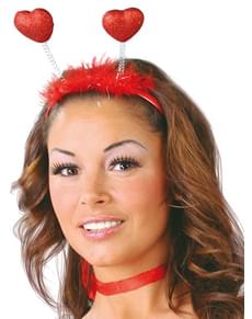 Diadema com corações Glitter