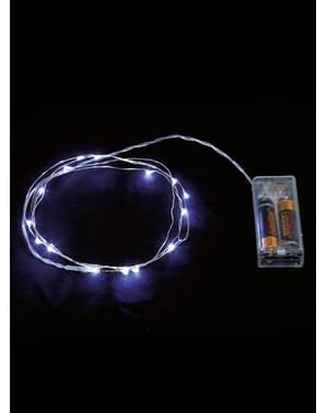 20 LED Hvid Wire Micro Lys - Hvid