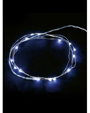 100 LED mikro světel bílý drát - bílá