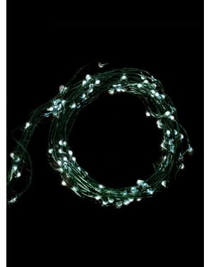 Fio verde luminoso 50 LED brancos