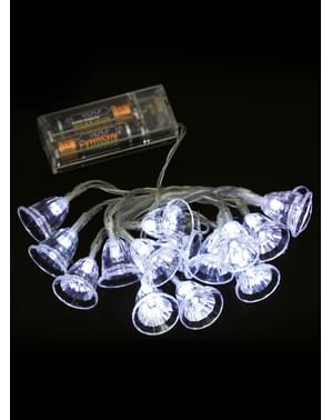 Šňůra světel zvonečky - bílá