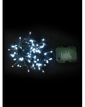 Grinalda natalícia de luzes brancas