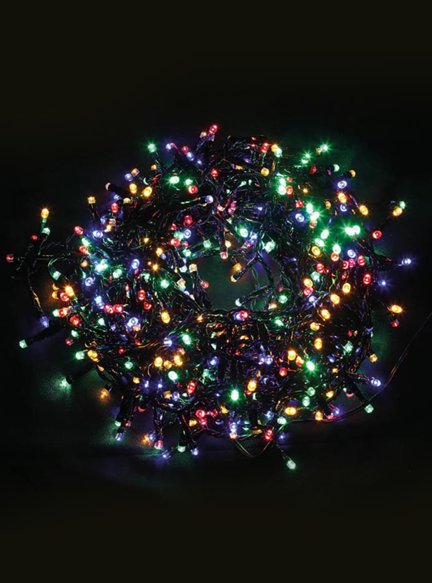 Ghirlanda natalizia multifuonzione di luci  bianco colorate