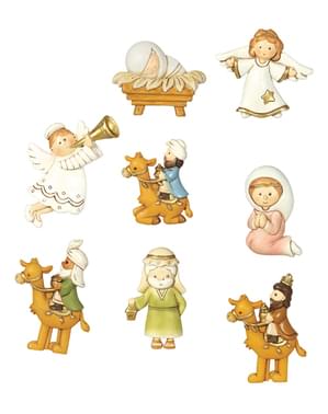 Set dari 7 Nativity Scene dan Wise King magnet