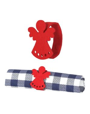 Set de 3 ronds de serviette noël d'ange