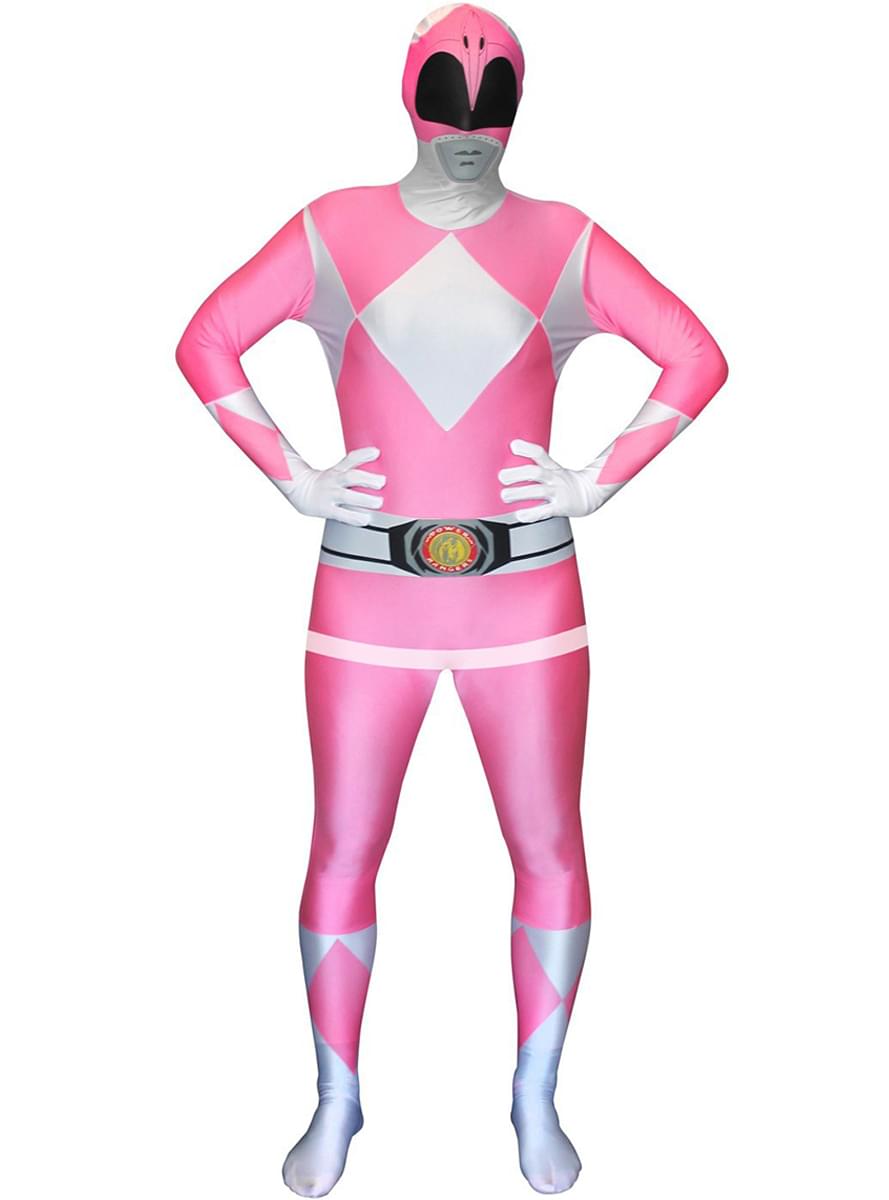 Morphsuit rosa Power Ranger kostyme voksen