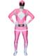 Power Ranger pink kostume til voksne Morphsuit