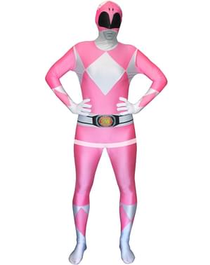 Rózsaszín Power Ranger felnőtt jelmez Morphsuit