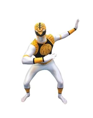 Costum Power Ranger Alb Morphsuit
