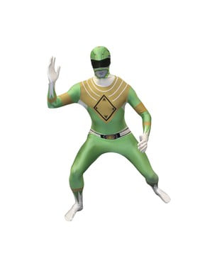 Vihreä Power Ranger -Morphsuit-asu aikuisille