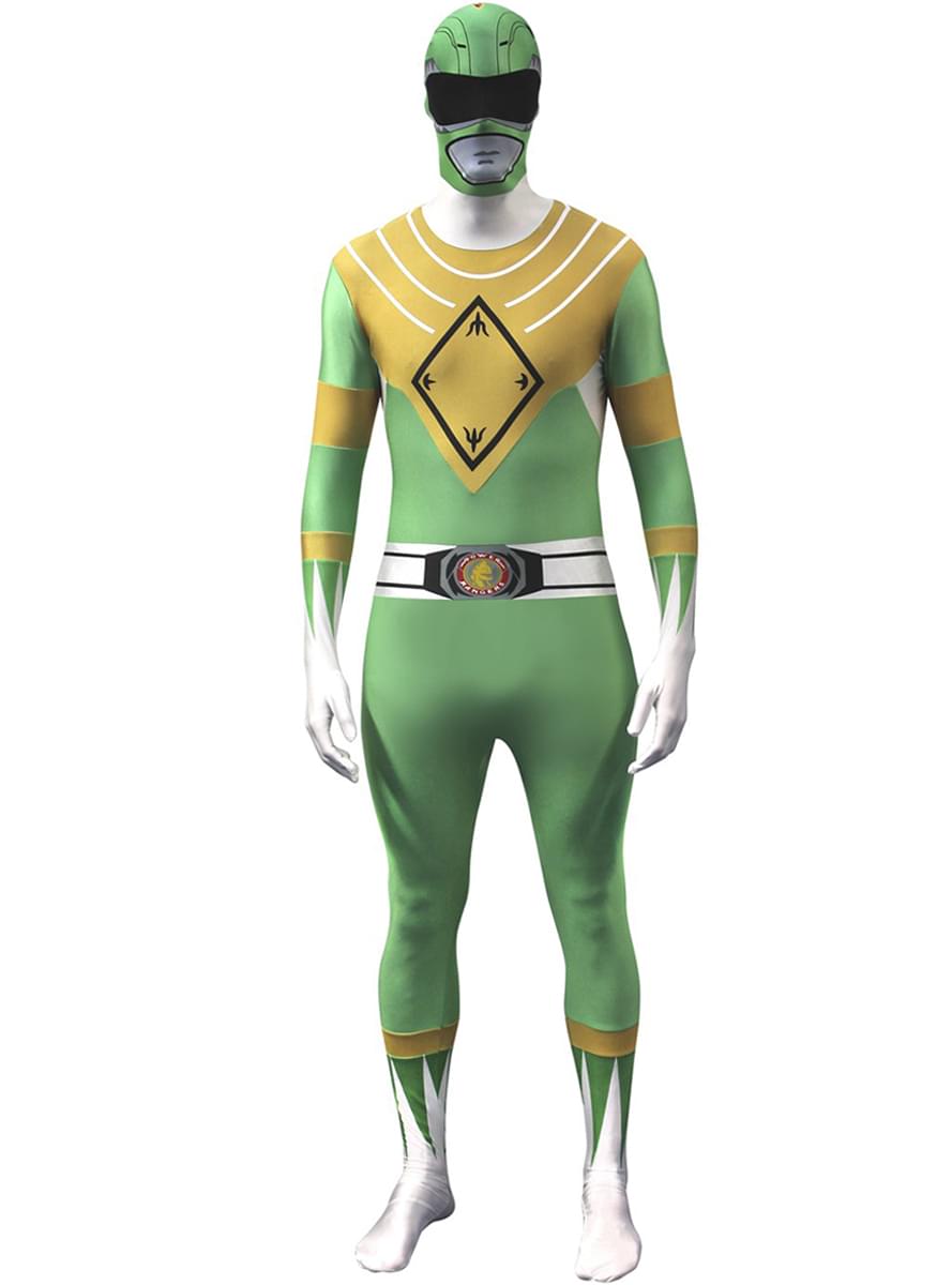 Vihreä Power Ranger -Morphsuit-asu aikuisille