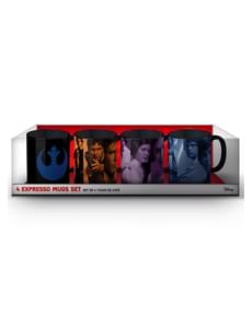 Set of 4 stackable Han, Luke and Leia mini mugs - Star Wars