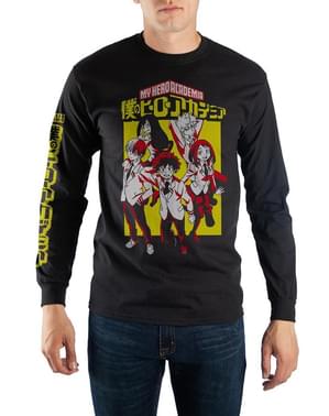 Sort My Hero Academia T-Shirt til mænd