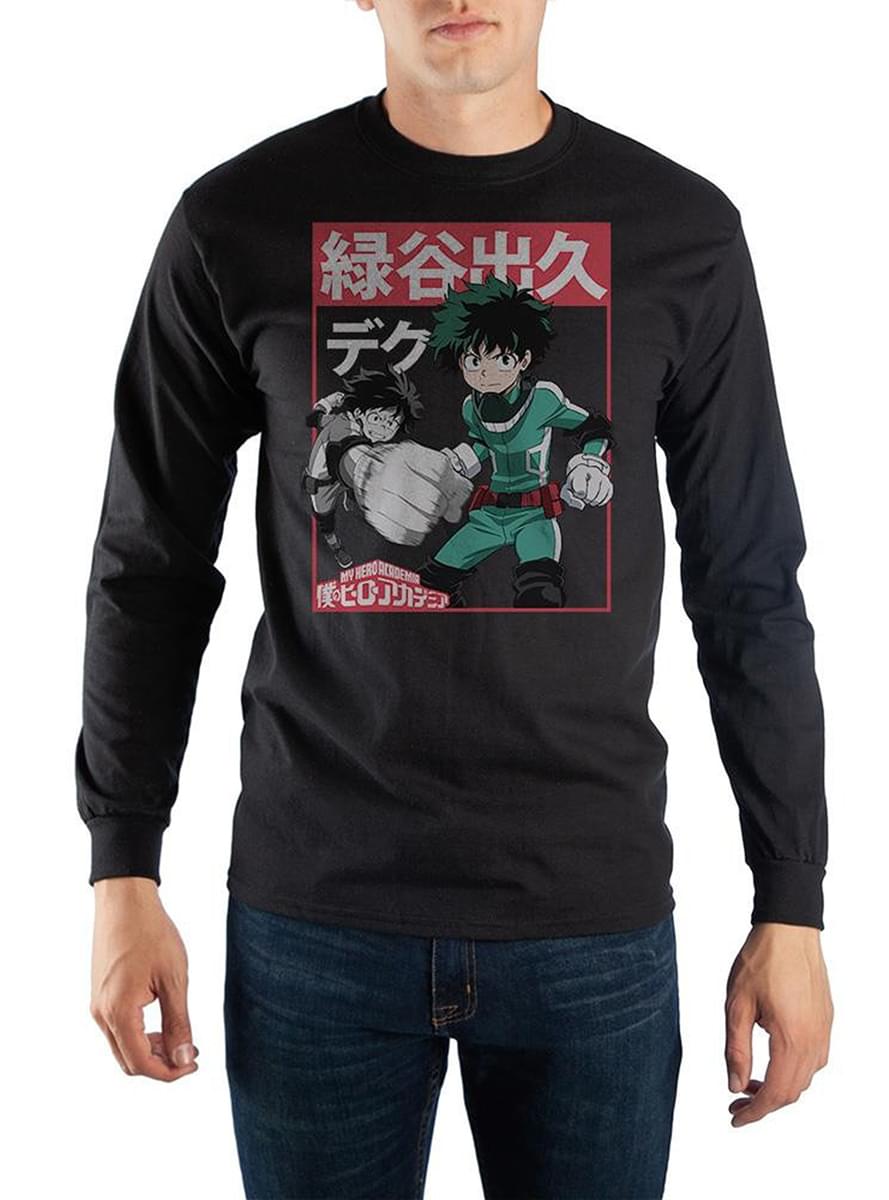 男性用長袖デクTシャツ - マイヒーローアカデミア