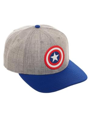 Yetişkinler için Gri Kaptan Amerika şapkası