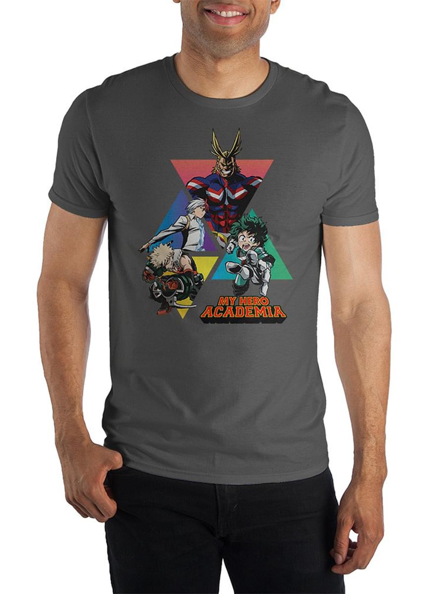 私のヒーローアカデミアキャラクターTシャツ男性用