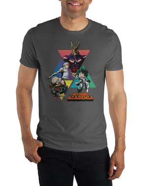 私のヒーローアカデミアキャラクターTシャツ男性用