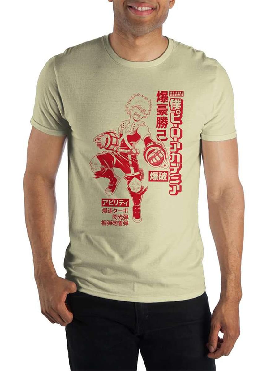 T-shirt de Bakugou para homem - My Hero Academia