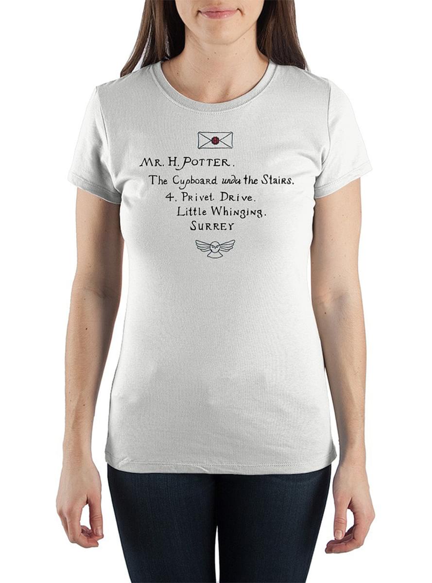 Maglietta Harry Potter Lettera di Hogwarts per donna