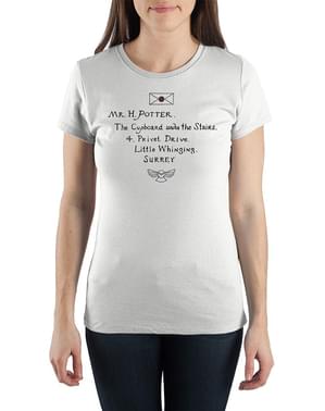 Camiseta de Harry Potter Carta de Hogwarts para mujer