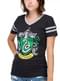 女性用ブラックスリザリンTシャツ - ハリーポッター