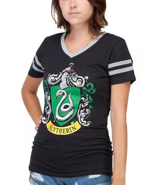 Camiseta de Slytherin negra para mujer - Harry Potter